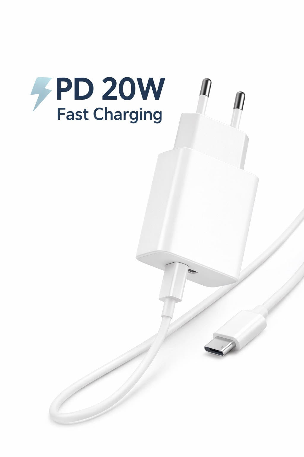 PD 20W USB-C FAST CHARGER WITH TYPE-C CABLE